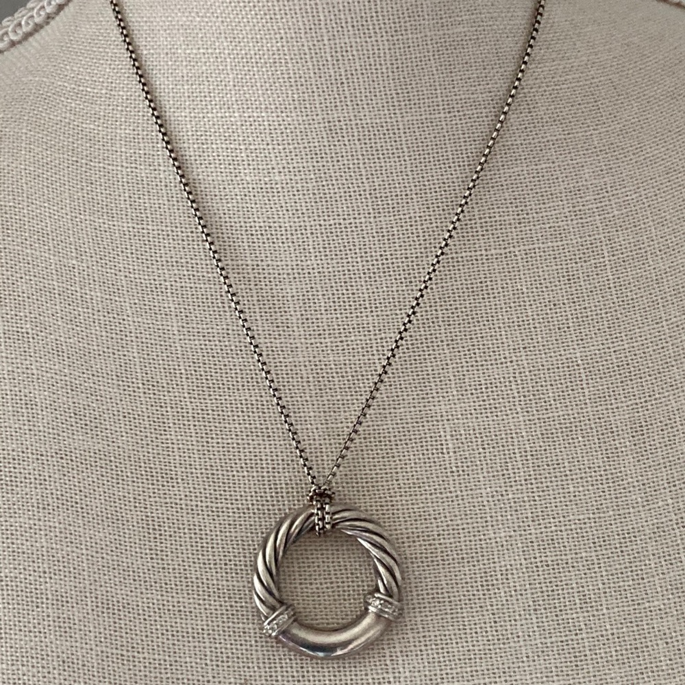 David Yurman Silver Metro Collection Necklace